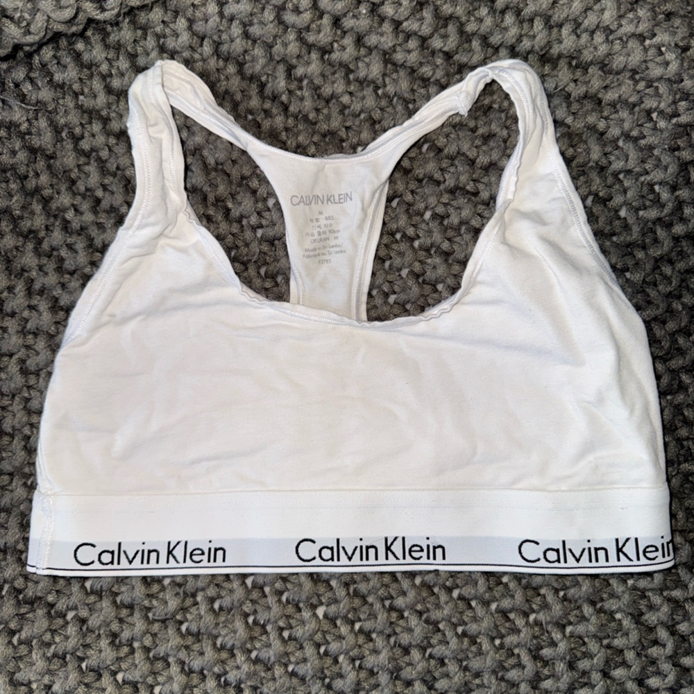 Calvin Klein White Sports Bra